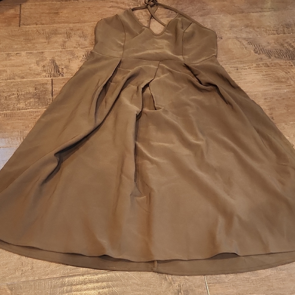 Elegant Brown Women's Dress